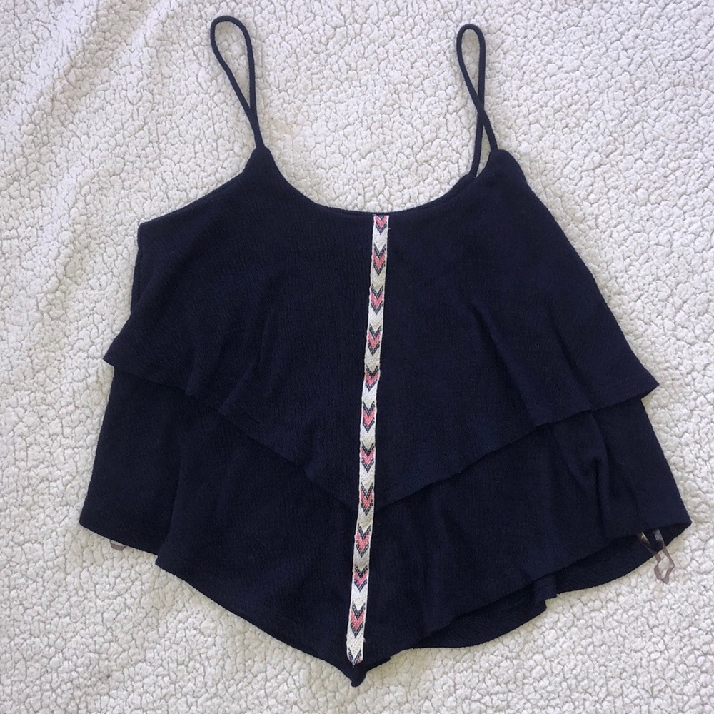 🌴Women’s spaghetti strap navy blue top